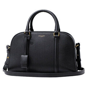 SAINT LAURENT Duffle Lock Bag Black Leather 5937 1